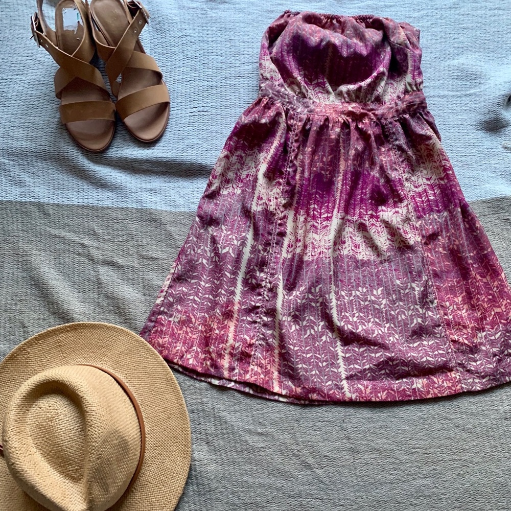 Urban Outfitter Strapless pink ombré dress SZ SM